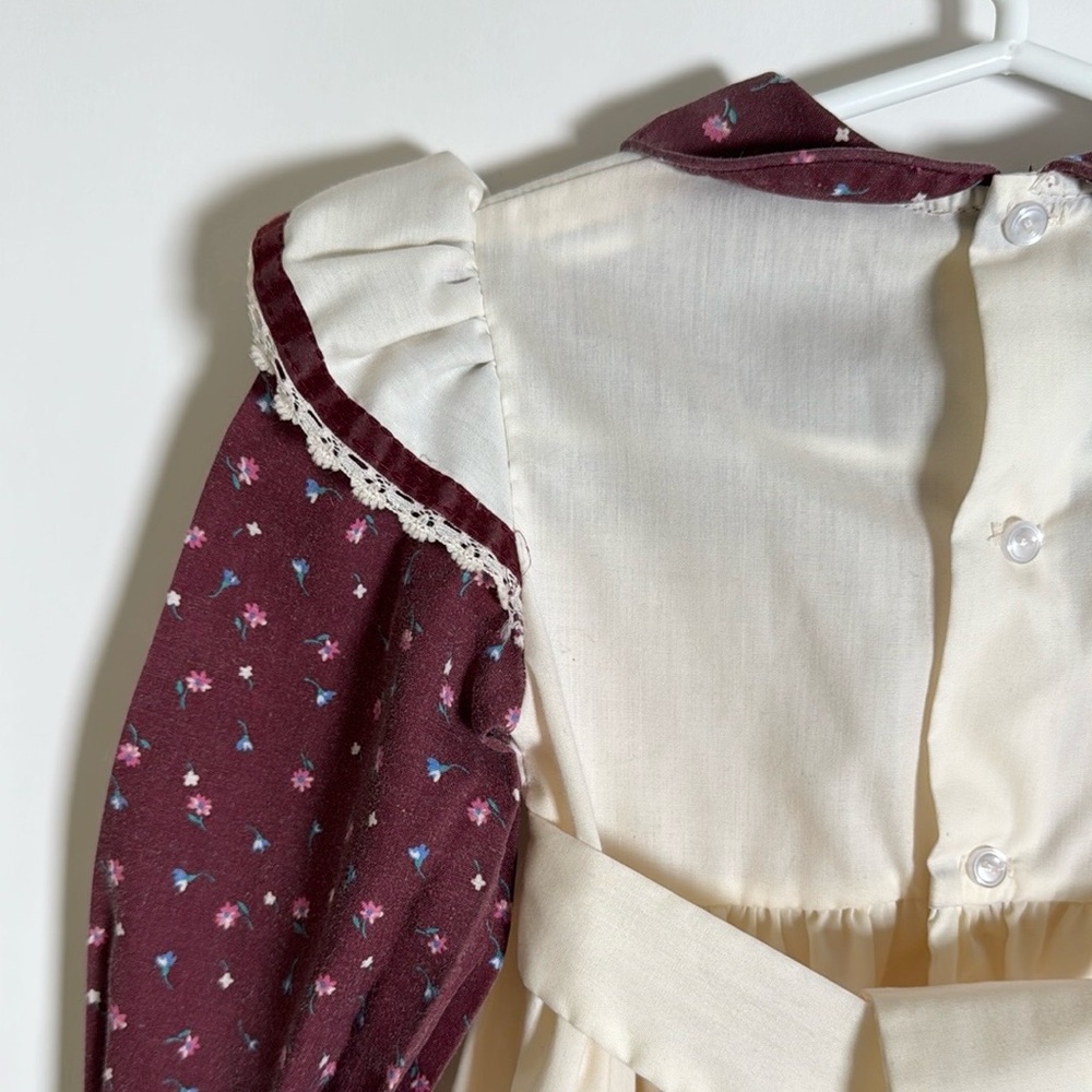 Vintage Polly Flinders Hand Smocked Dress Size 24m/2T/3T - Picture 5 of 14